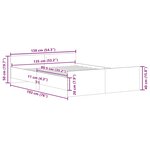 vidaXL Cadre de lit sans matelas sonoma gris 135x190 cm