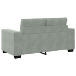 vidaXL Canapé causeuse gris clair 120 cm velours