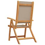 vidaXL Chaises pliables de jardin lot de 2 bois d'acacia et textilène