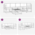 vidaXL Ensemble de canapés d'extérieur 6 pc Blanc et Beige