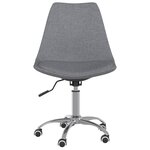 vidaXL Chaises pivotantes à manger lot de 2 Gris clair Tissu