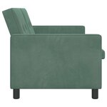 vidaXL Canapé-Lit Vert Mer Tissu