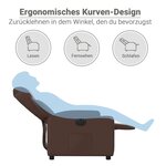 vidaXL Fauteuil inclinable électrique Marron Similicuir