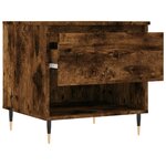 vidaXL Table basse chêne fumé 50x46x50 cm bois d'ingénierie