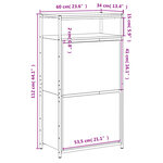vidaXL Armoire à chaussures chêne sonoma 60x34x112cm bois d'ingénierie
