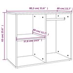 vidaXL Armoire de dressing Sonoma gris 80x40x65 cm Bois d'ingénierie