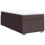 vidaXL Sommier à lattes de lit avec matelas Marron foncé 90x190 cm