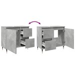 vidaXL Armoire de salle de bain gris béton 65x33x60 cm