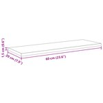 vidaXL Étagères en Chêne Noir - Pack de 4  60x20x1 5 cm  Fabriquées en Bois Technique