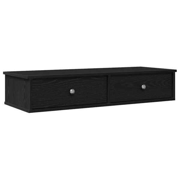 vidaXL Étagère murale et tiroirs noir 100x37 5x19 cm bois d'ingénierie