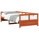 vidaXL Lit de jour sans matelas cire marron 90x190 cm bois pin massif