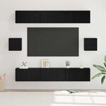vidaXL Ensemble meuble TV 8 Pièces Chêne noir 60 x 30 x 30 cm