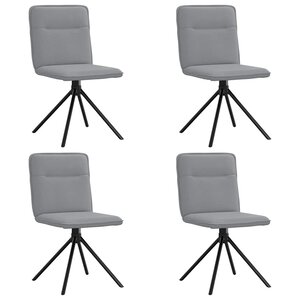 vidaXL Chaises à manger lot de 4 gris clair tissu