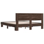 vidaXL Cadre de lit sans matelas chêne marron 150x200 cm