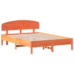 vidaXL Cadre de lit sans matelas cire marron 120x200cm bois pin massif