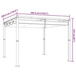 vidaXL Tonnelle de jardin avec toit rétractable taupe 3x3 m acier