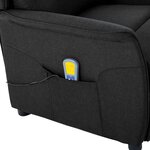 vidaXL Chaise de massage en tissu noir