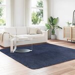 vidaXL Tapis shaggy à poils longs NAVARRA bleu marine 240x240 cm