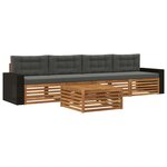 vidaXL Ensemble de canapés d'extérieur 5 pc Naturel et Anthracite