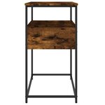 vidaXL Table console chêne fumé 75x40x75 cm bois d'ingénierie