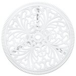Ensemble de bistro de jardin 3 pièces vidaXL en aluminium blanc