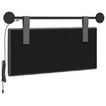 vidaXL Tête de lit suspendue Avec lumière LED Gris foncé Tissu