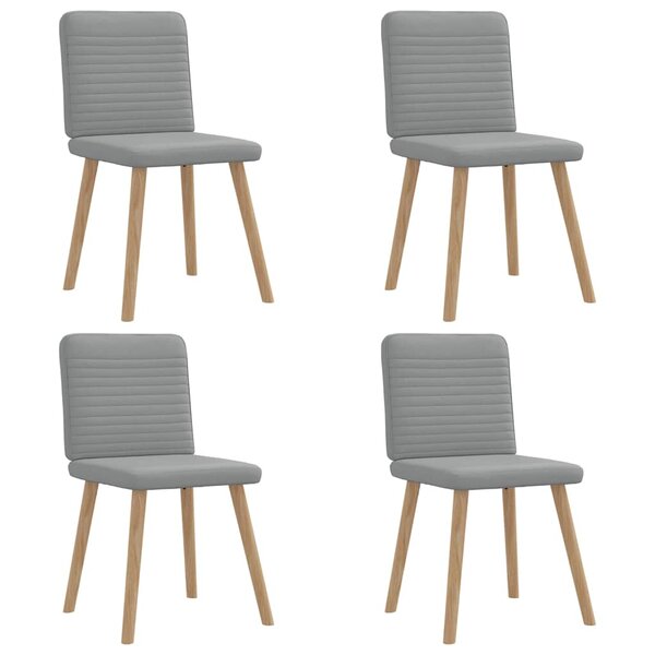 vidaXL Chaises à manger lot de 4 gris clair tissu