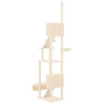vidaXL Arbre à chat du sol au plafond Crème 277-303 cm