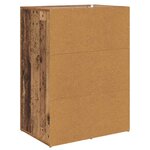 vidaXL Buffets avec tiroir Corona 2 Pièces Bois Ancien 59 x 39 x 80 cm