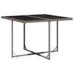 vidaXL Ensemble à manger de jardin 9 Pièces coussins gris résine tressée