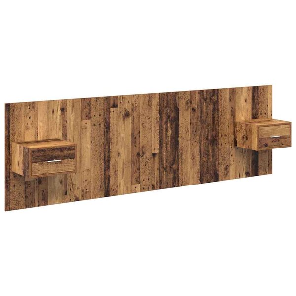 vidaXL Tête de lit avec armoire 3 Pièces Bois Ancien Bois d'ingénierie
