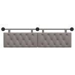 vidaXL Tête de lit suspendue Taupe Tissu