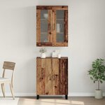 vidaXL Haut Armoire 2 Pièces Bois ancien Bois d'ingénierie