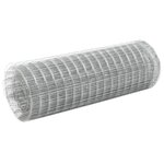 vidaXL Grillage pour volière acier galvanisé 10x0 5 m argenté