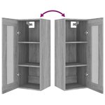 vidaXL Armoire murale suspendue Sonoma gris 34 5x34x90 cm