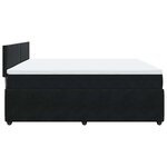 vidaXL Sommier à lattes de lit et matelas Noir 200x200 cm Velours