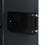 vidaXL Coffre-fort numérique électronique avec étagère Gris foncé 40x35x60 cm Acier
