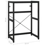 vidaXL Cadre de lavabo de salle de bain Noir 59x38x83 cm Fer
