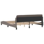 vidaXL Cadre de lit sans matelas taupe 180x200 cm tissu