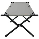 vidaXL Lit de camping pliant Gris Tissu Oxford