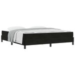 vidaXL Lit à ressorts avec matelas Noir 180 x 200 cm tissu
