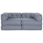 vidaXL Unité de canapé modulaire 2 Pièces Gris 140 x 70 x 56 cm Tissu
