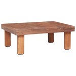 vidaXL Table basse 60x45x23 cm bois d'acajou massif