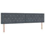 vidaXL Lit à ressorts avec matelas Gris foncé 200 x 200 cm Velours