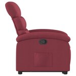 vidaXL Fauteuil inclinable rouge bordeaux tissu