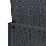 Ensemble de salle à manger de jardin vidaXL en 13 pièces avec coussins anthracite poly rattan