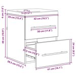 vidaXL Meuble de Lavabo de Salle de Bain Marron 42 x 39 x 52 cm