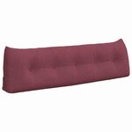 vidaXL Coussin de Dos Bordeaux 160 x 24 x 50 cm tissu
