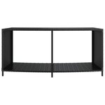 vidaXL Étagères de rangement 2 Pièces noir résine tressée