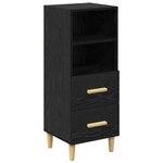 vidaXL Buffet Chêne noir 34 x 34 5 x 90 cm Bois d'ingénierie